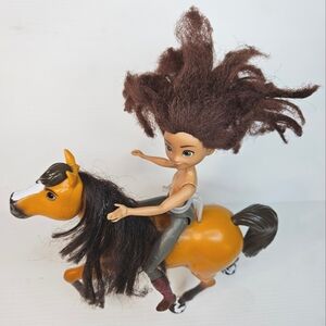 🎁 2020 Mattel DWALLC, 1186 MJ, 1, NL, Girl's Doll And Horse No Cloth With Shoes